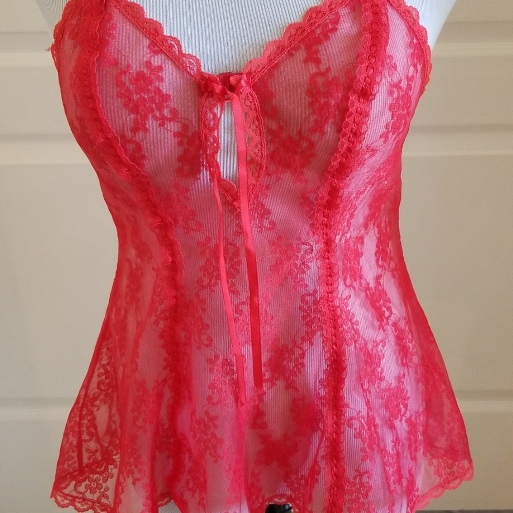 Red lace lingerie size medium